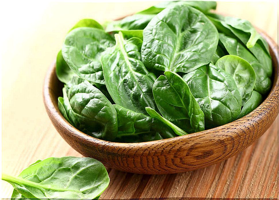 Bowl of spinach