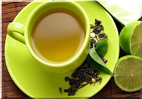 green tea and lemon