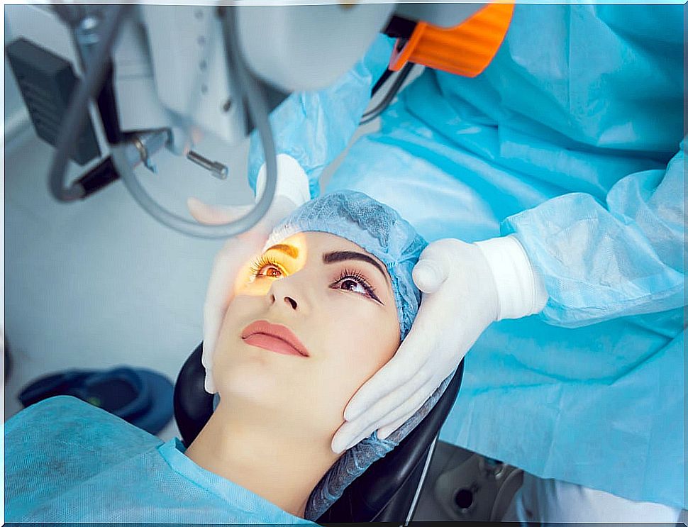 Open-angle glaucoma laser surgery.