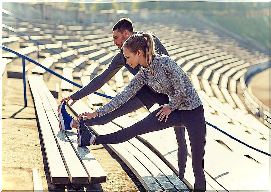 Warm up before playing sports